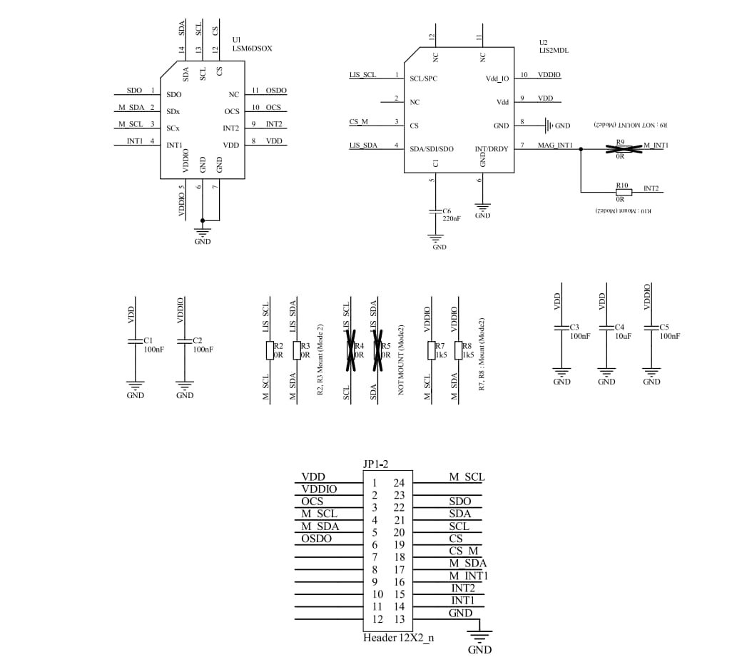 Schaltplan - STMicroelectronics STEVAL-MKI217V1 Adapterboard